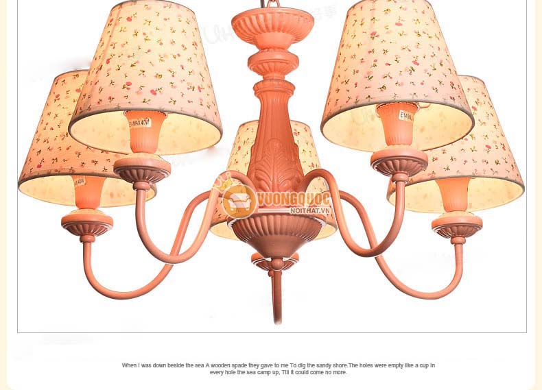 Đèn chùm trẻ em màu hồng ngọt ngào UHS126-11